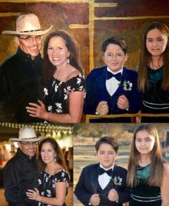 Composite Portrait of a family by artist Maryanne Chisholm