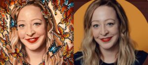 Portrait of Amy with Butterflies by artist Maryanne Chisholm