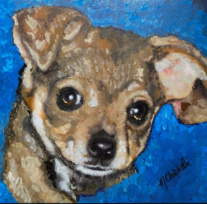 Portrait of a doe eyed puppy