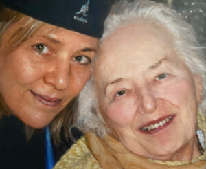 Portrait of a woman with her elderly female friend