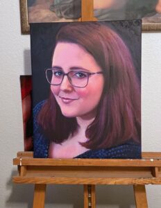 20" x 20" Watercolor portrait on Canvas