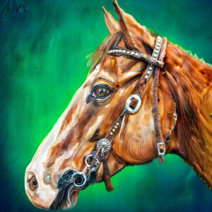Portrait of a horse by artist Maryanne Chisholm