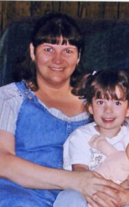 Portrait of Angie with her daughter by Maryanne Chisholm