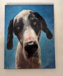 Portrait of a soulful Great Dane