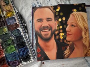 Portrait of a couple on date night enjoying life by Maryanne Chisholm
