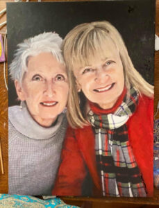 Portrait of two lifelong friends, by Maryanne Chisholm