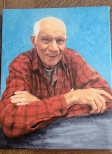 Portrait of a grandfather by artist Maryanne Chisholm