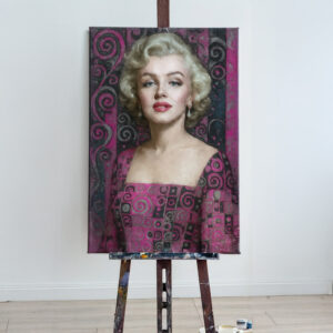 Portrait of Marilyn Monroe " Blush Stardust Marilyn" ✨  One of a Kind - Portrait of Marilyn Monroe, Original Oil on Canvas -  “Blush Stardust Marilyn”