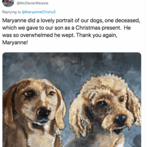 Maryanne Chisholm Fine Art & Portraits Positive client Reviews