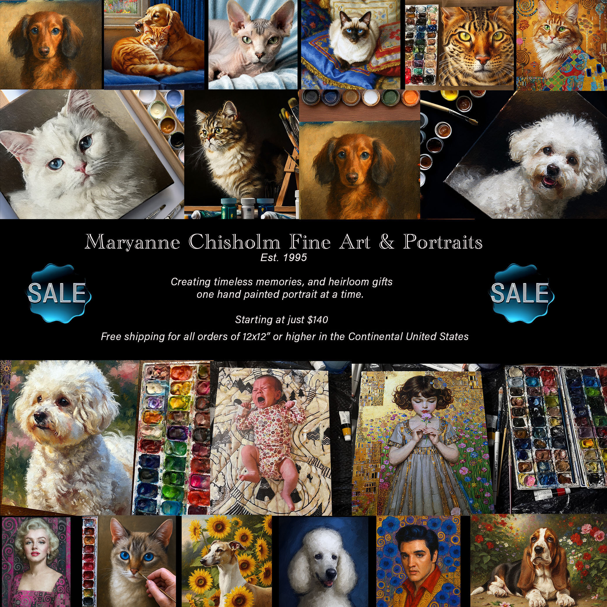 MARYANNE CHISHOLM Fine Art and Portraits, affordable fine art priced for every budget. The perfect gift for every special occasion!