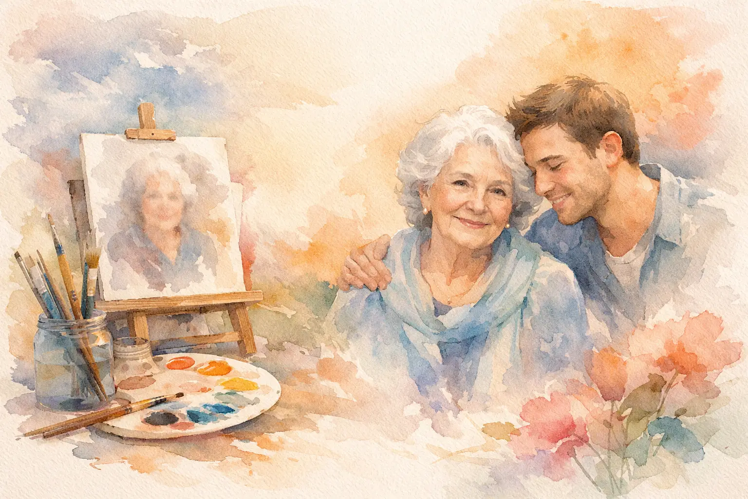 Painted Memorial Portrait From Photo Guide 1 Painted Memorial Portrait From Photo Guide